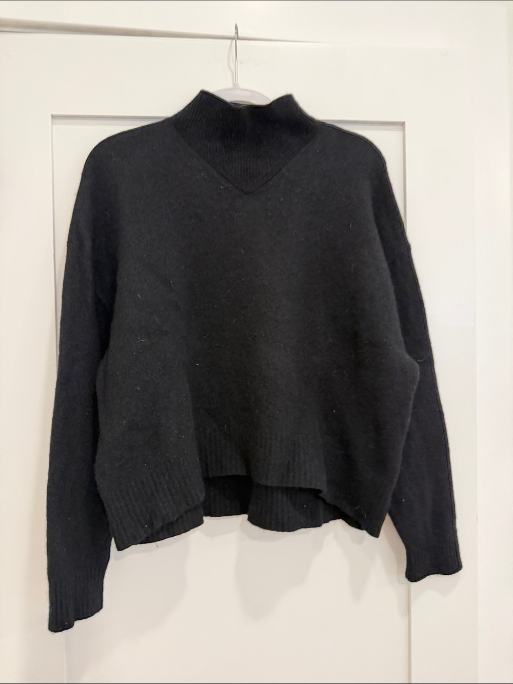 ALLSAINTS Asha High Neck Wool Blend Sweater Black Women’s M